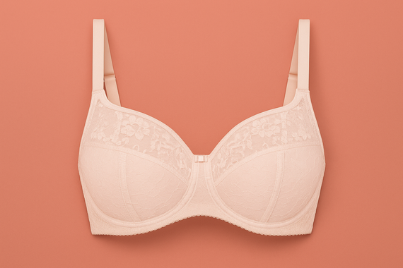 VB-435 Podprsenka - poloprůhledná, s krajkou Vena nude