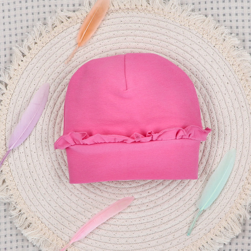 ABN-5548 Dětská čepička Nini Happy Animals z organické bavlny - bezpečná, ekologická, pohodlná