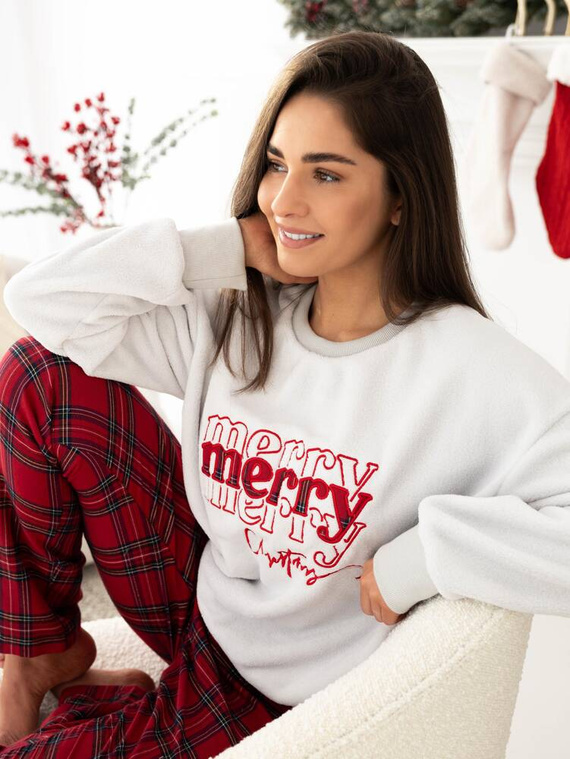 Gween Soft/Flanelové dámské pyžamo Sensis - šedé