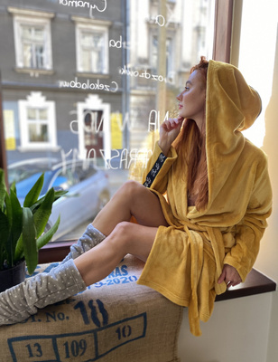 626 Abigail Dámský krátký župan Forex - medový