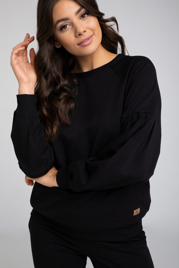 Parma Dámská souprava s dlouhým rukávem, kalhoty Italian Fashion - černá