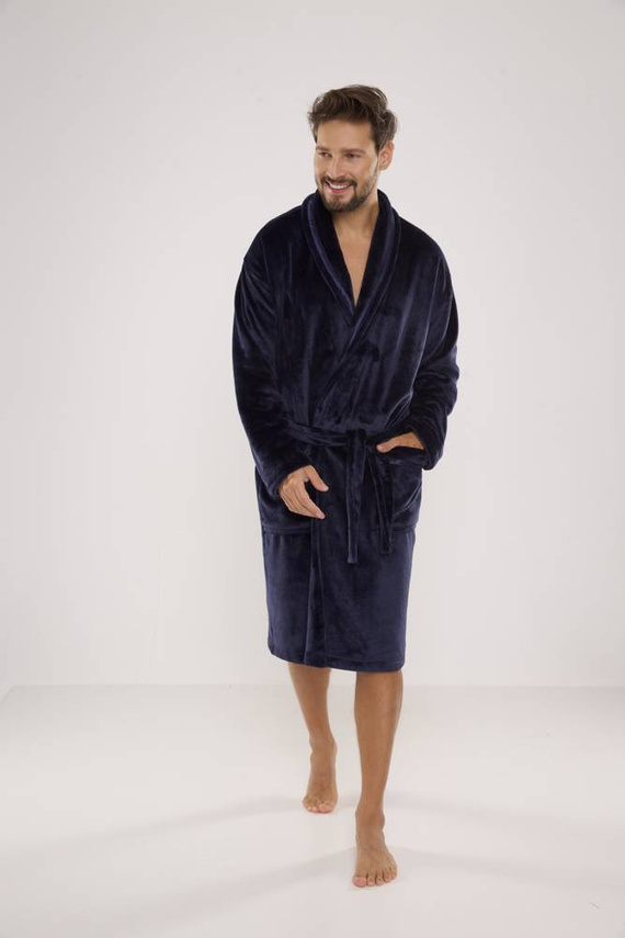 716 Rafael pánský župan De lafense - tmavě modrý