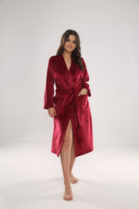 628 Abigail Dlouhý dámský župan Forex - bordó