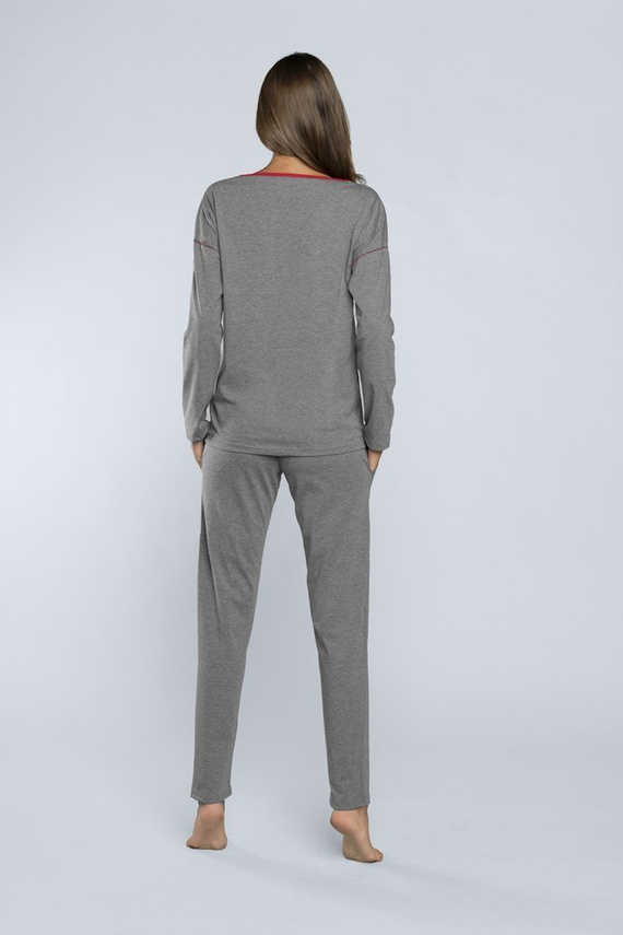 Accent Dámské pyžamo délka. rukáv, délka. kalhoty Italian Fashion - tmavá melanž