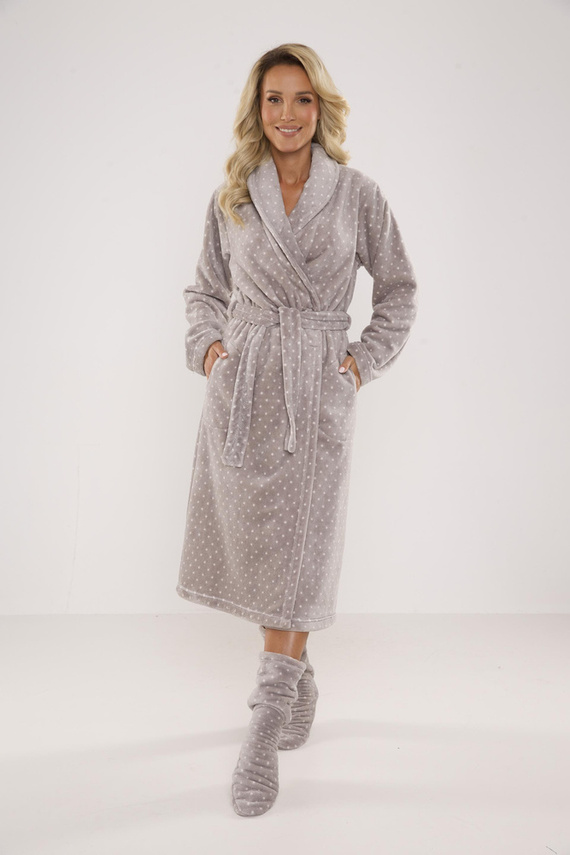 548 Melanie Dámský dlouhý župan Forex - šedý