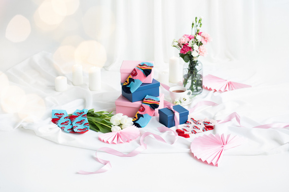 K89S Super Mama Foot Socks Italian Fashion - tmavě modrá/barevná