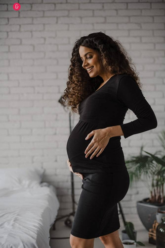 Spódnica ciążowa z kieszeniami Milk&Love czarny