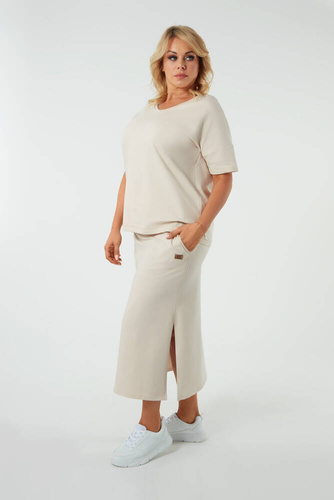 Stella dámská maxi sukně Italian Fashion - béžová