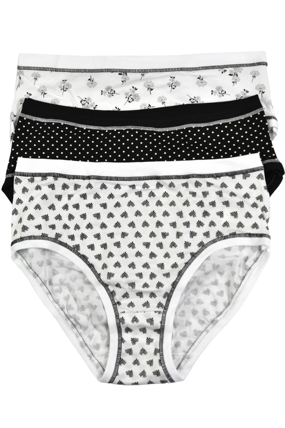 3363 MIDI-2H100 Cotonella MIDI 3-pack kalhotky - bavlněné, středně vysoké, pohodlné pro každodenní nošení