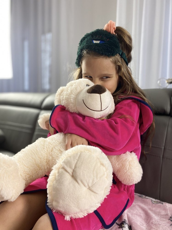 374 / 375 Desiree Dětský župan - malinový