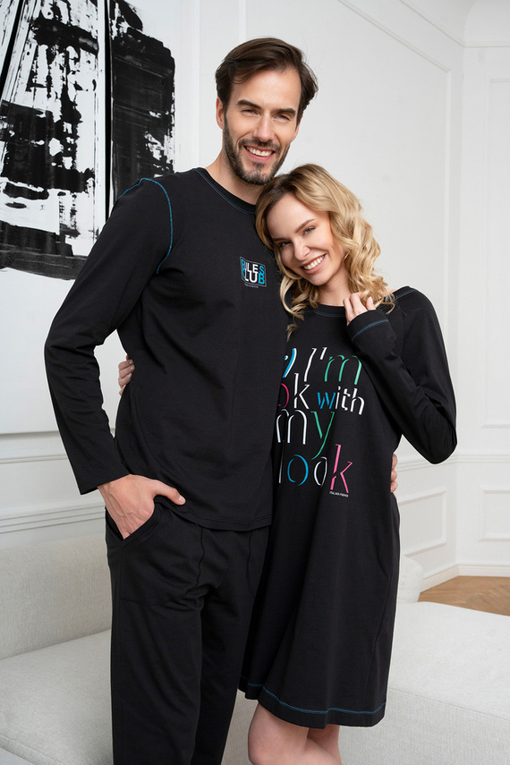 Noční košile Olza Italian Fashion - černá