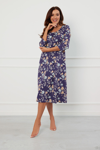 Noční košile Pulia, 3/4 rukávy Italská móda - potisk