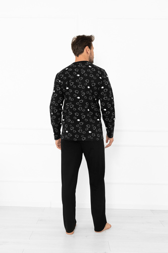 Pánské pyžamo Wito - dlouhý rukáv a dlouhé kalhoty, bavlna MEGA SOFT Italian Fashion