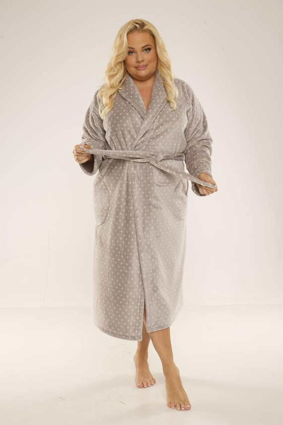 548 Melanie Dámský dlouhý župan Forex - šedý