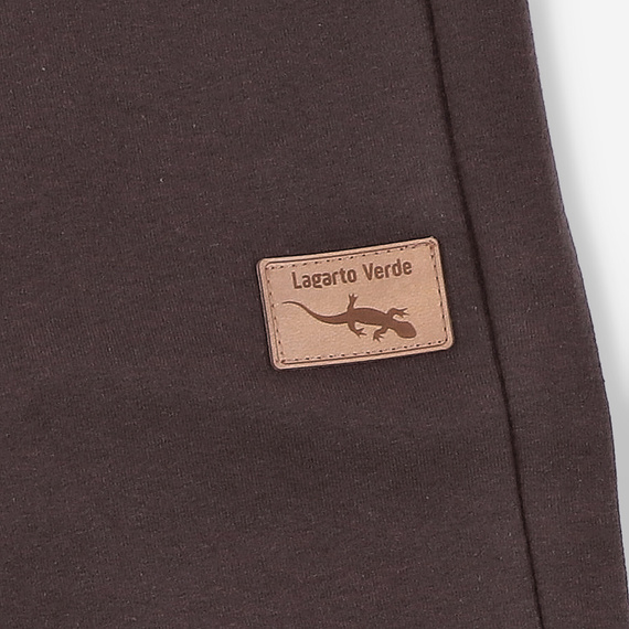 KAR-0040/BRA Teplákové kalhoty pro chlapce Lagarto Verde chocolate - pohodlné, bavlna, polská výroba