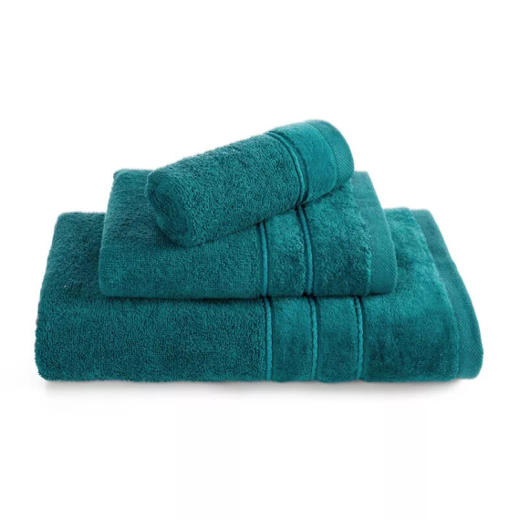 Komplet ručníků Eurofirany 3 ks měkké a savé prémiové ručníky Sibel dark turquoise
