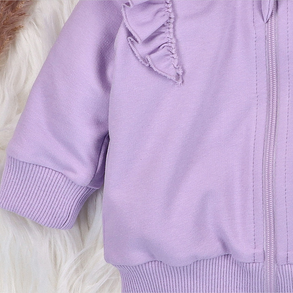 ABN-5488 Underwater World Nine mikina z organické bavlny, fialová, zip, kapuce