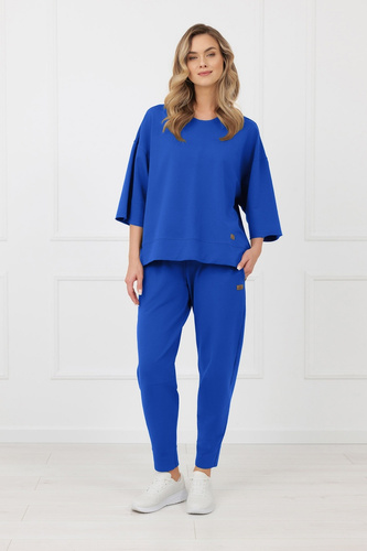 Tepláky Kaori Italian Fashion bavlna-kobalt