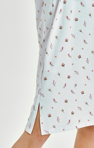 3433 Elodie Dámská noční košile Taro bílá - bavlna s květy