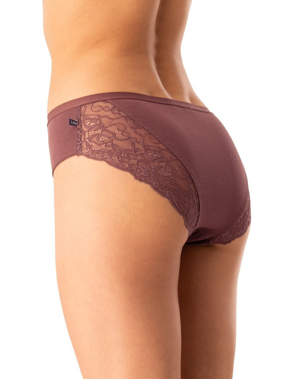 Dámské bavlněné kalhotky Key LPC 590 beige brown - sada 2 ks v krabičce, pohodlný střih