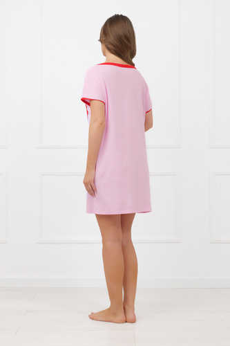 Noční košile Sabrina Italian Fashion 100% bavlna – krátký rukáv, srdce