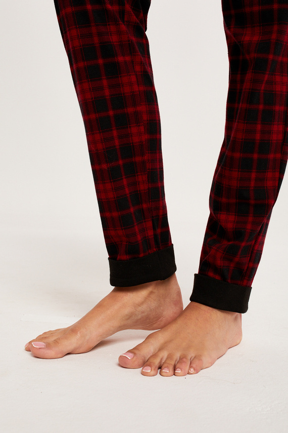 Ordesa Dámské pyžamo s dlouhým rukávem, dlouhé kalhoty Italian Fashion - černá/potisk