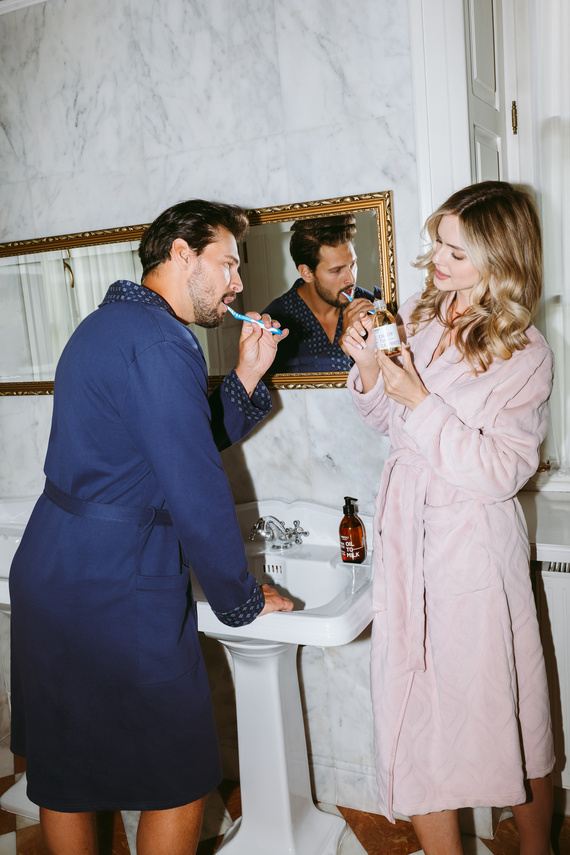 Pánský župan Gerard - 100% bavlna, klasický střih s elegantní úpravou Italská móda