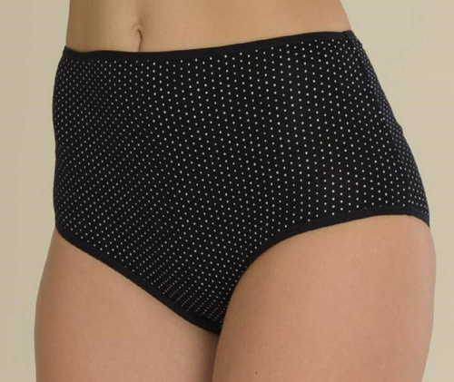 018 Kalhotky s vysokým pasem Sara De lafense - tmavě modré puntíky