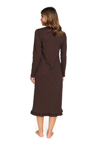 7318 Doctor Nap - Těhotenská a kojící noční košile z bavlny | Polská výroba - brownie