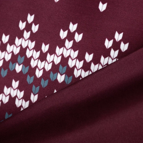 Matt Vánoční povlečení z mikrovlákna Eurofirany bordó - zdobené potiskem ve skandinávském stylu