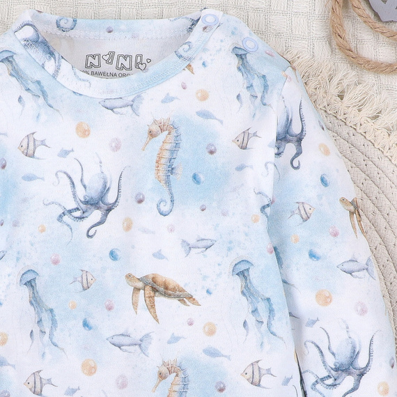 ABN-5445 Body z organické bavlny Sea Of Joy od Nini - organická bavlna, dlouhý rukáv