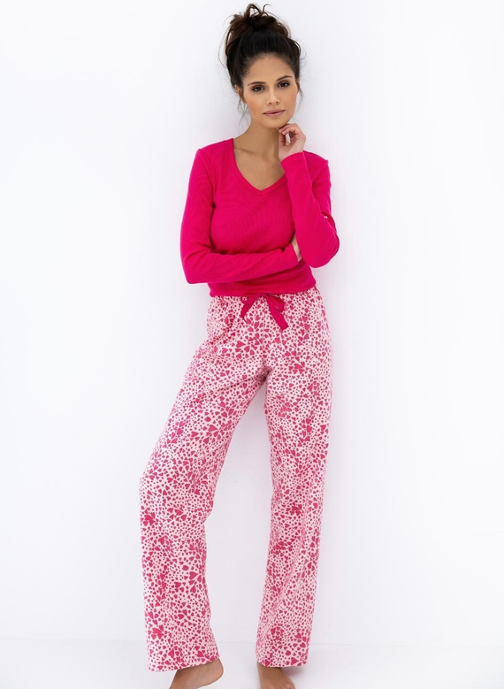 Landry Dámské pyžamo Sensis růžové - bavlna, dlouhý rukáv, pohodlný střih