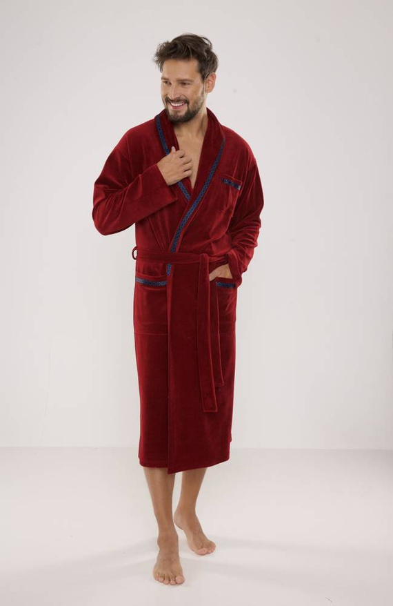 666 Ronaldo pánský župan De Lafense - bordó