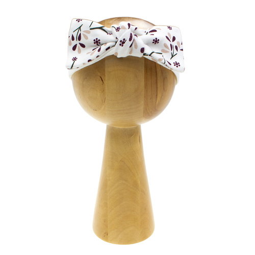 217065 Alisa Nicol bavlněná čelenka s mašlí - květinový vzor