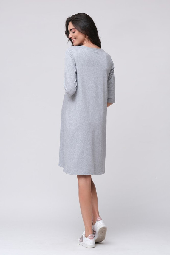 Sukienka oversize ciążowa i do karmienia Cool Mama szary melanż