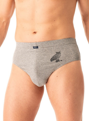 Pánské slipy MPP 703 B25 Key grey black - bavlna, 2 balení v krabičce, pohodlí a styl