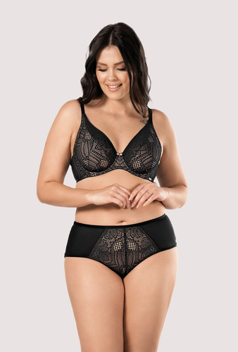 Desire BO50 mefemi by Nipplex černá podprsenka soft bralette s krajkou