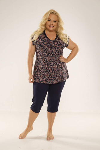 489/491 Mia Dámské pyžamo nadměrné velikosti Forex - tmavě modrá