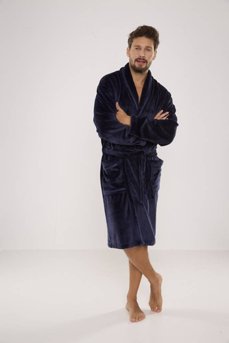 716 Rafael pánský župan De lafense - tmavě modrý