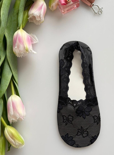 Dámské balerínky Magnetis krajkové se silikonem proti skluzu