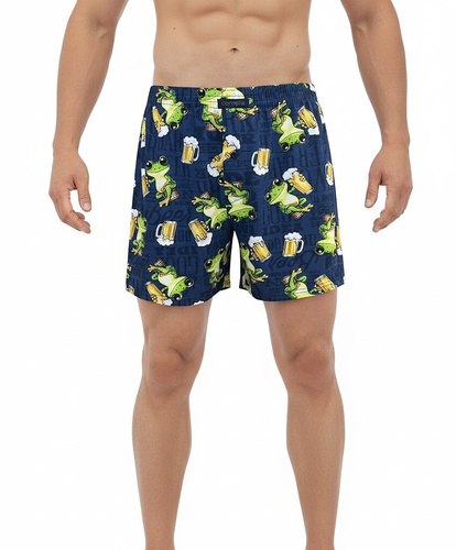 001/183 Frog  Pánské boxerky Cornette Classic - 100% bavlna, volný střih, rozepínání na knoflíky, každodenní pohodlí