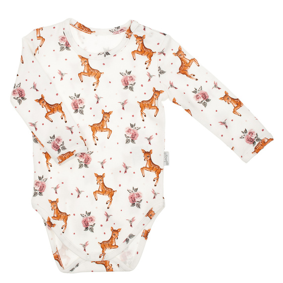 216095 Lala - Nicol dětské body, bavlna, dlouhý rukáv, jelenicová kůže