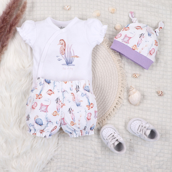 ABN-5489 Dětské šortky z organické bavlny Underwater World Nine, pro dívky