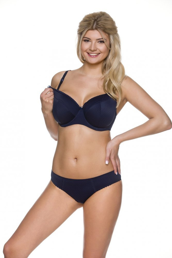 1381 BIG kojicí podprsenka pro velká prsa Lupoline - tmavě modrá