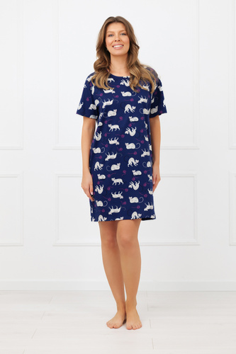 Noční košile Mimi Italian Fashion 100% bavlna – dámská, krátký rukáv