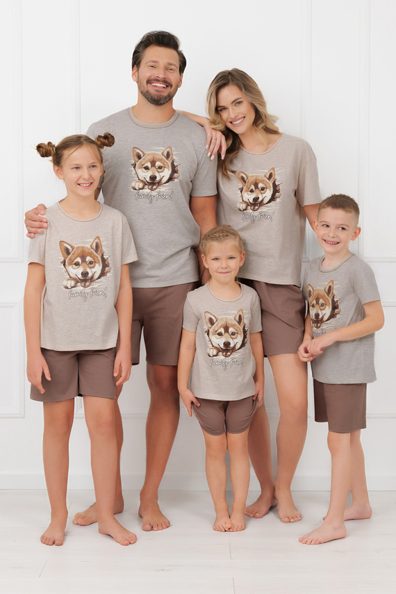 Pánské pyžamo Shiba Italian Fashion 100% bavlna šortky krátký rukáv