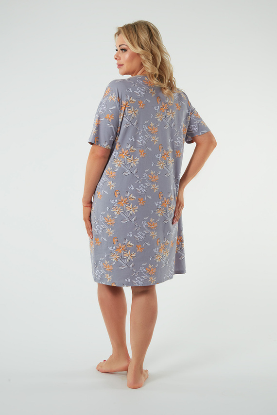 Noční košile Kasos, krátký rukáv Italská móda - potisk