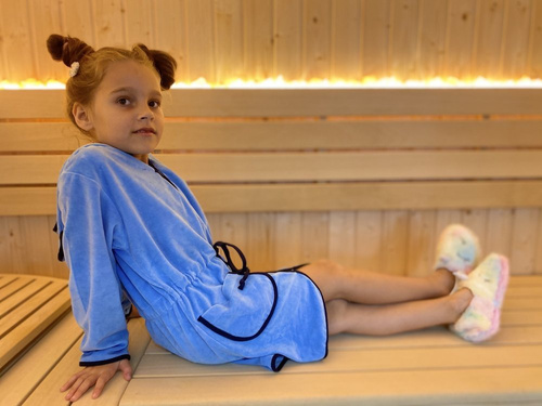 374 / 375 Dětský župan Desiree - modrý