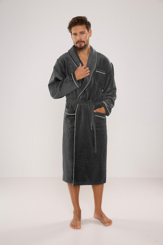 735 Manuele pánský župan De Lafense - grafitový