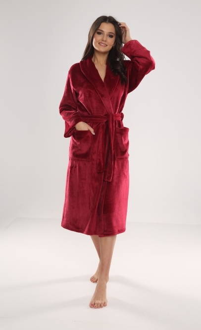 628 Abigail Dlouhý dámský župan Forex - bordó